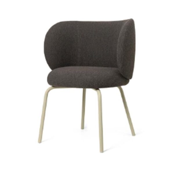 Rico-Dining-Chair-Hallingdal-Dark-Grey-Brown--Cashmere