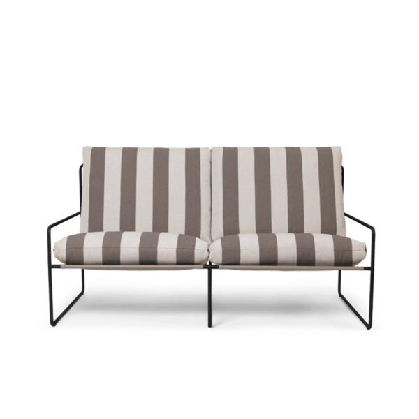 Desert 2 Seater Stripe Black / Chocolate