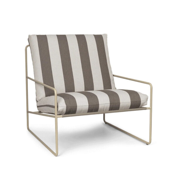 Desert 1 Seater Stripe Cashmere / Chocolate