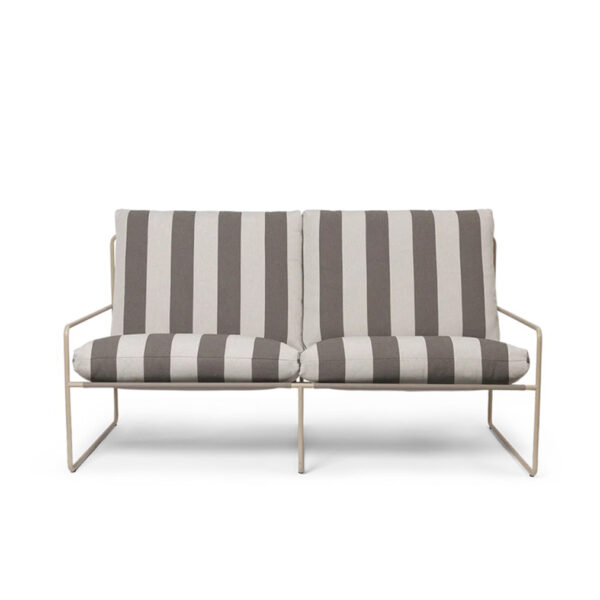 Desert 2 Seater Stripe Cashmere / Chocolate