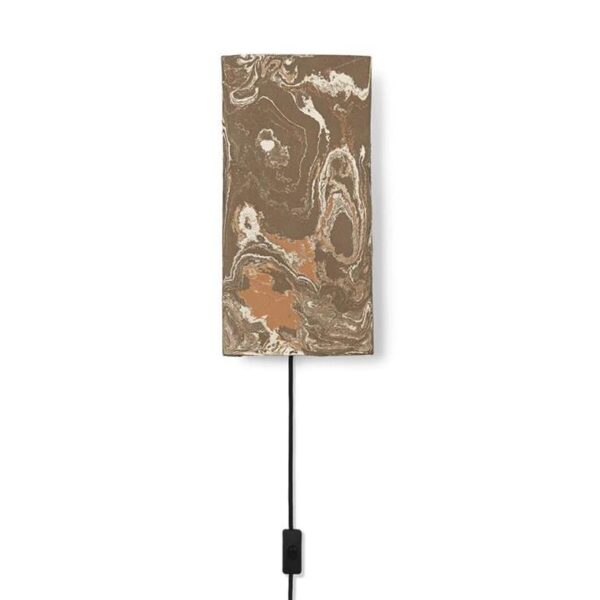 Argilla-Wall-Lamp--Rectangular--Marble-Mocha