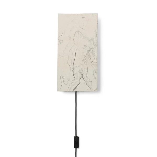 Argilla-Wall-Lamp--Rectangular--Marble-White