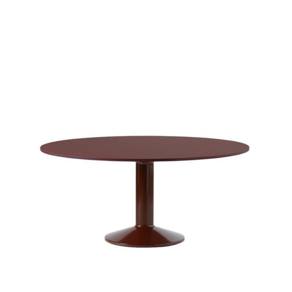 Midst-Table-Dark-Red-Linoleum--Dark-Red--Ø-160