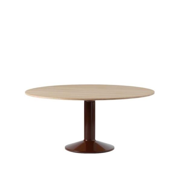 Midst-Table-Oiled-Oak--Dark-Red--Ø-160