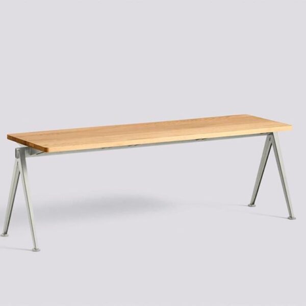 Pyramid-Bench-11-Powder-Coated-Steel-Frame--Clear-Lacquered-Solid-Oak-Tabletop--W140