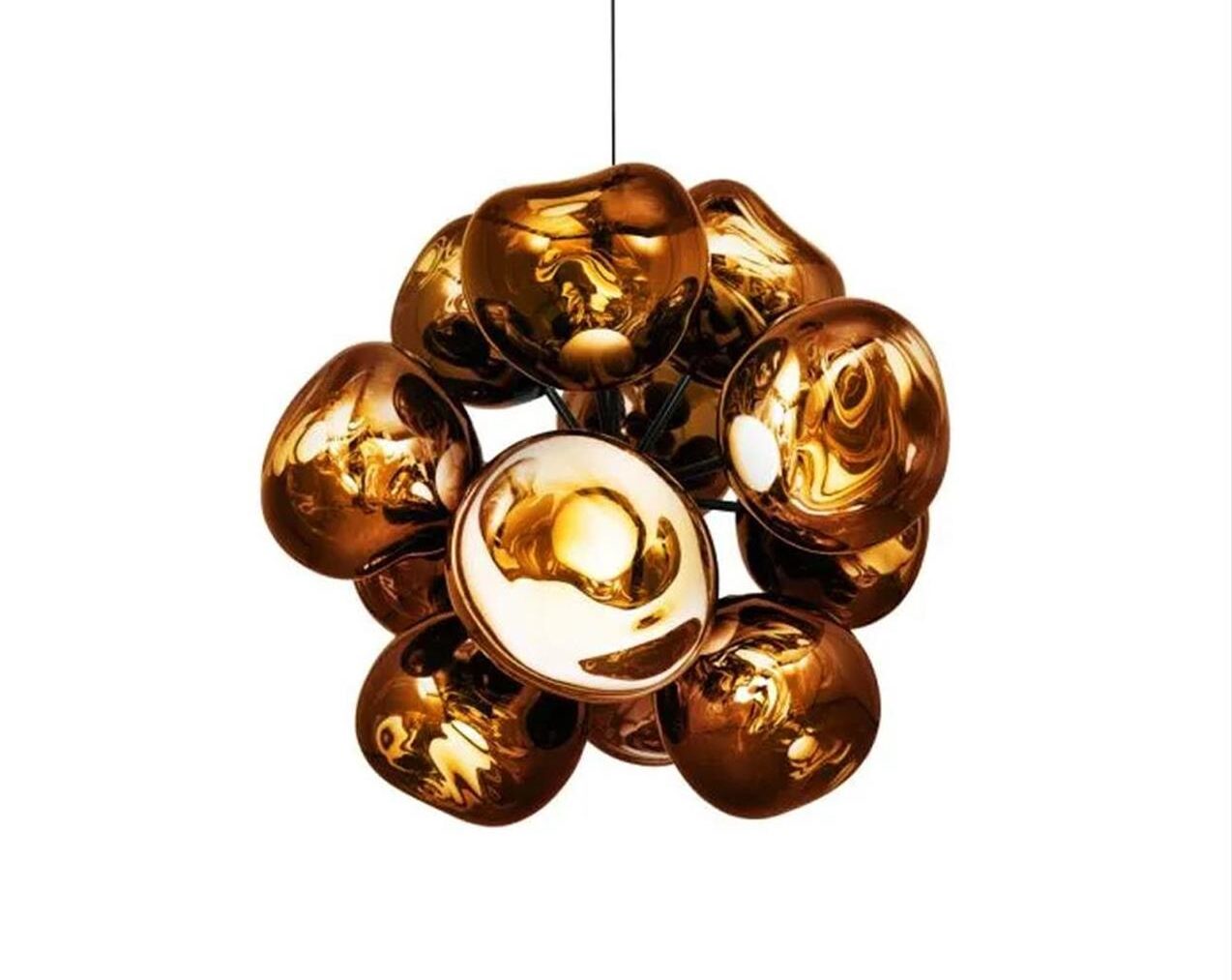 Melt-Burst-Chandelier-Led-Gold