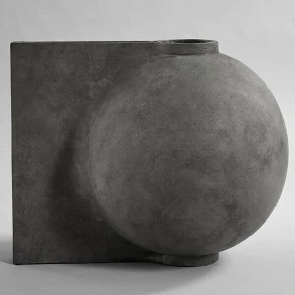 Offset-Vase-Big--Dark-Grey