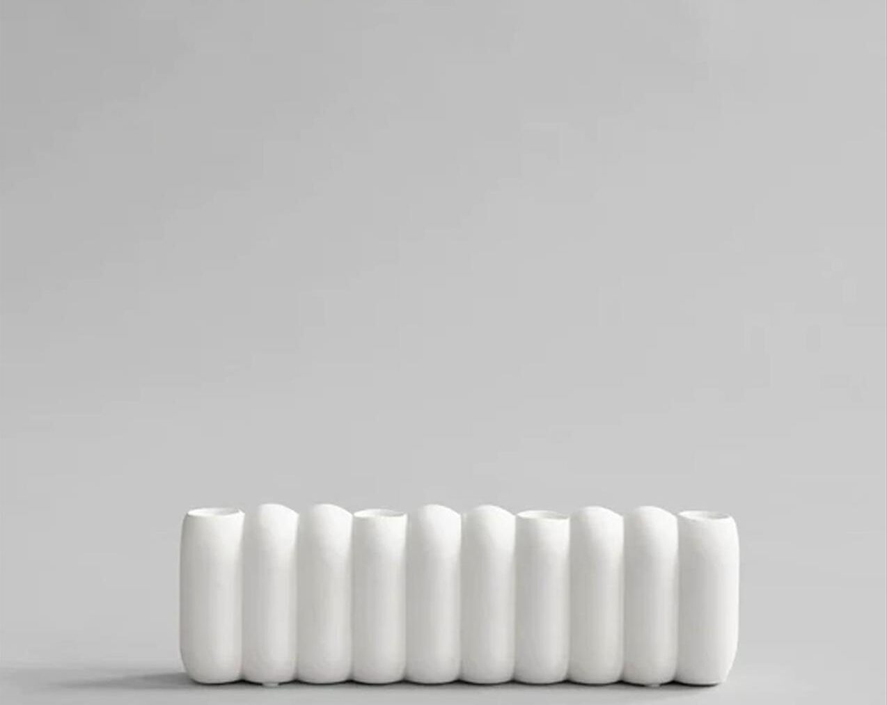 Tube-Candle-Holder-Big--Bone-White