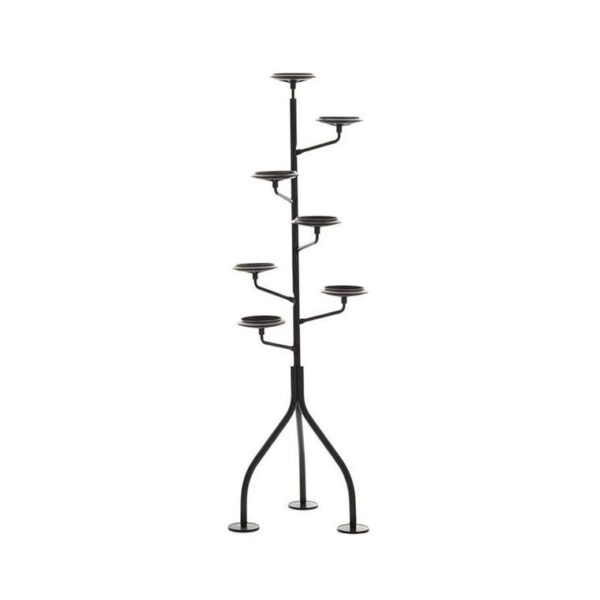 Albero-Rotating-Flower-Pot-Stand-Black