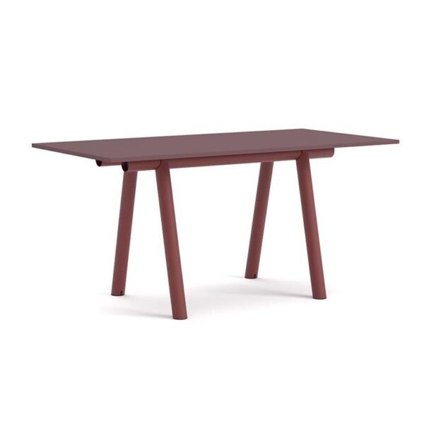 Boa-Table-1100-Barn-Red-Frame--Burgundy-Linoleum--H105