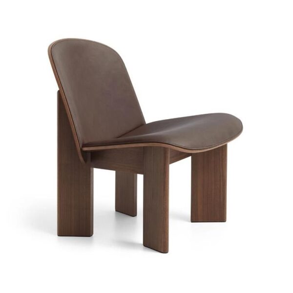 Chisel-Lounge-Chair-Walnut-Front-Upholstery-Leather-Sense-Dark-Brown