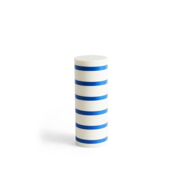 Column-Candle-Large--Off-White-Blue