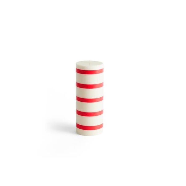 Column-Candle-Medium--Off-White-Red