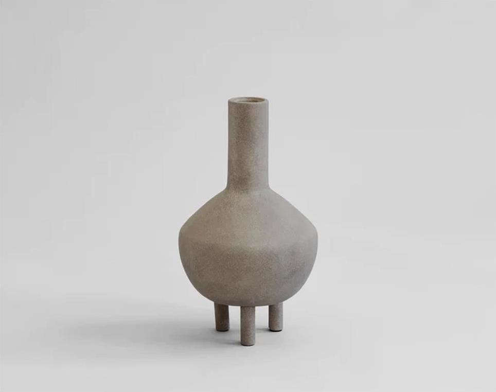 Duck-Vase-Fat--Taupe