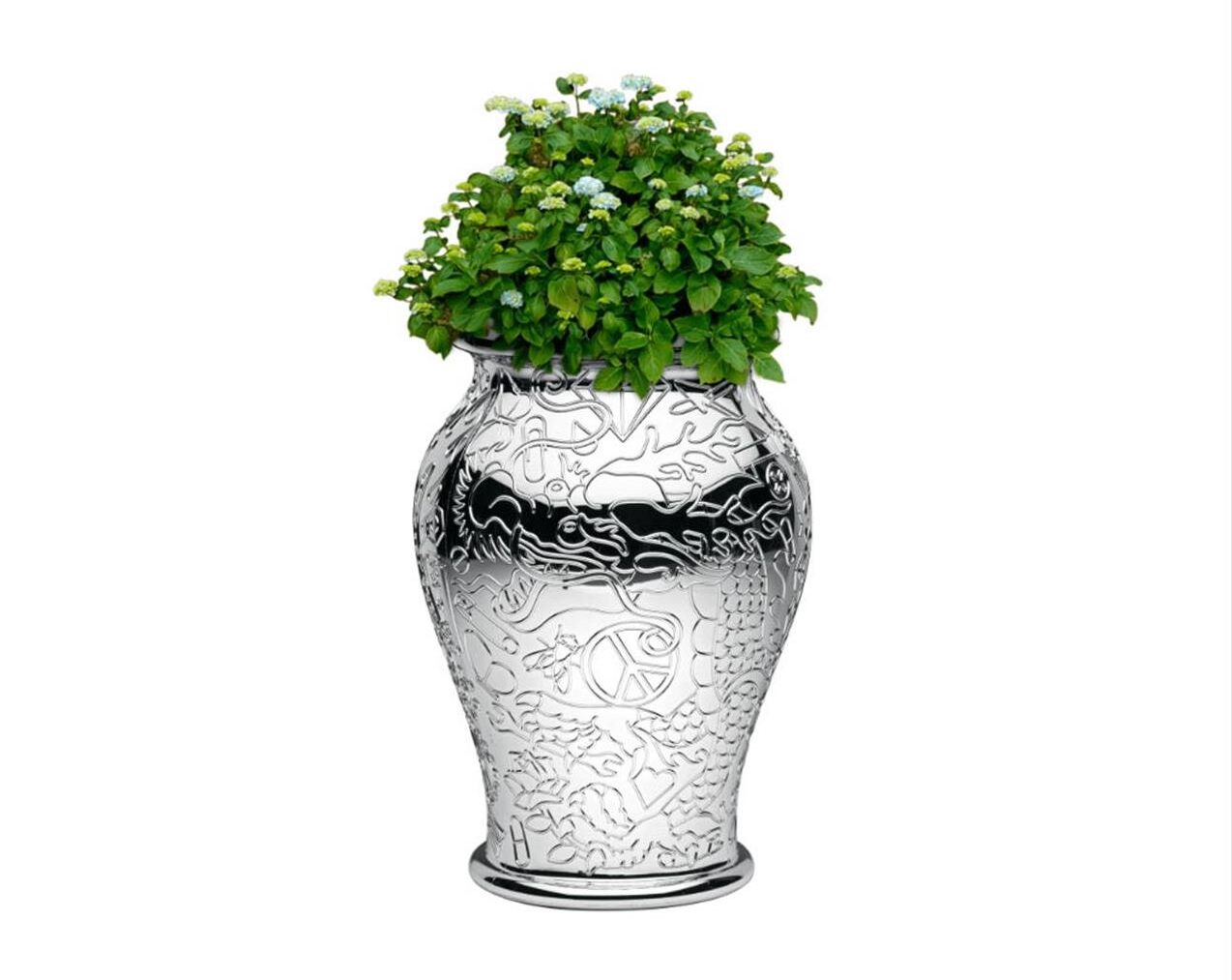 Ming-Planter-and-Champagne-Cooler-Metal-Finish-Silver