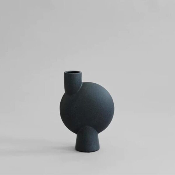 Sphere-Vase-Bubl-Medio--Black