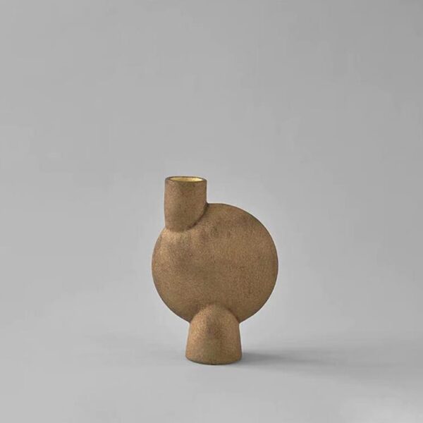 Sphere-Vase-Bubl-Medio--Ocher