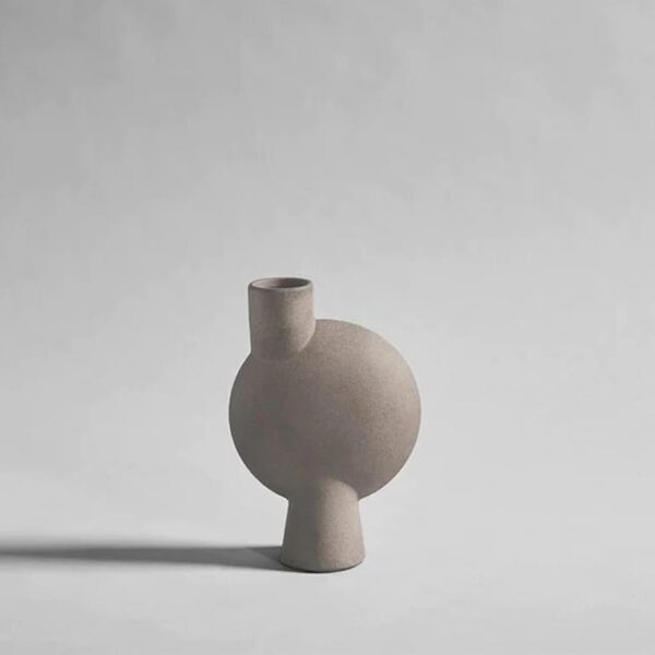 Sphere-Vase-Bubl-Medio--Taupe