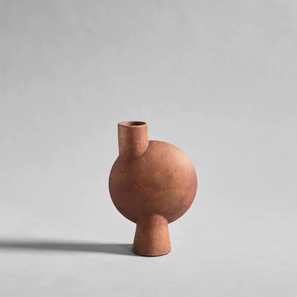 Sphere-Vase-Bubl-Medio--Terracotta