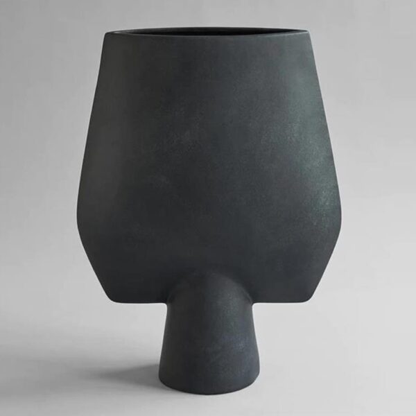 Sphere-Vase-Square-Hexa--Black