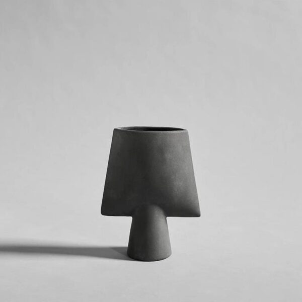 Sphere-Vase-Square-Mini--Dark-Grey