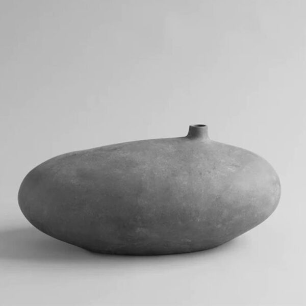 Submarine-Vase-Fat--Dark-Grey