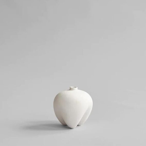 Sumo-Vase-Petit--Bone-White