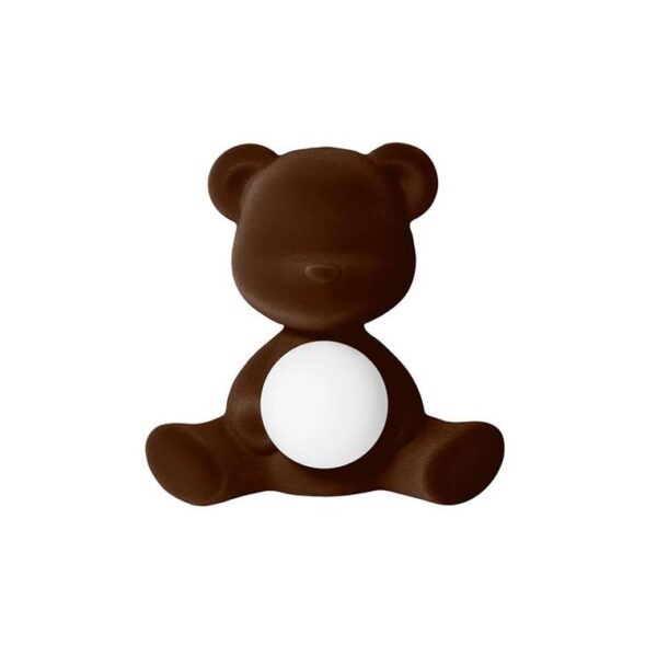 Teddy-Girl-Lamp-Velvet-Finish-With-Rechargeable-Led--Dark-Brown