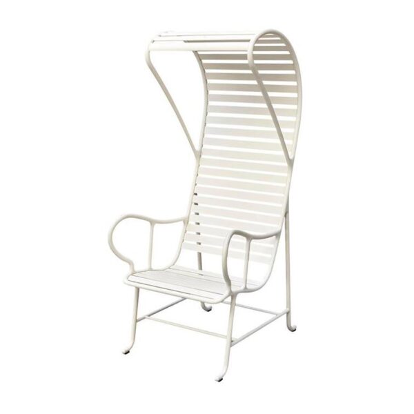 Gardenias-Armchair-with-Pergola-White-Without-Cushion