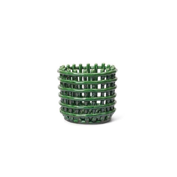 Ceramic-Basket-Small--Emerald-Green