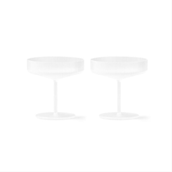 Ripple-Champagne-Saucers-Set-of-2-Frosted