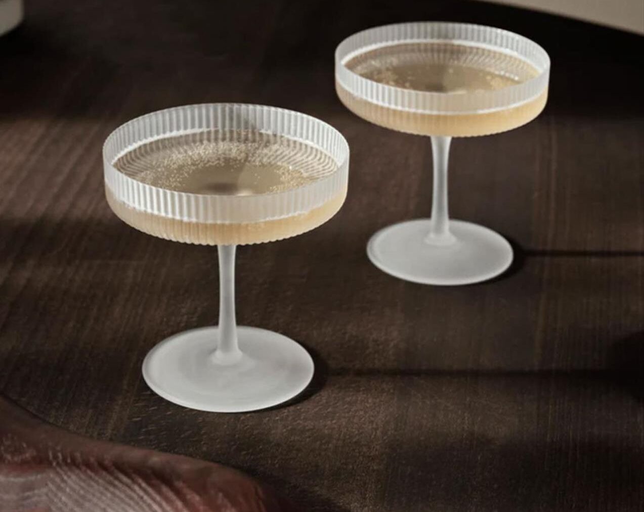 Ripple-Champagne-Saucers-Set-of-2-Frosted