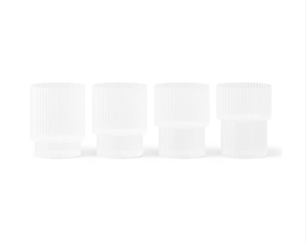 Ripple-Glasses-Set-of-4-Frosted