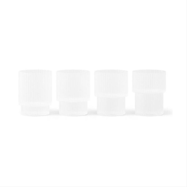 Ripple-Glasses-Set-of-4-Frosted