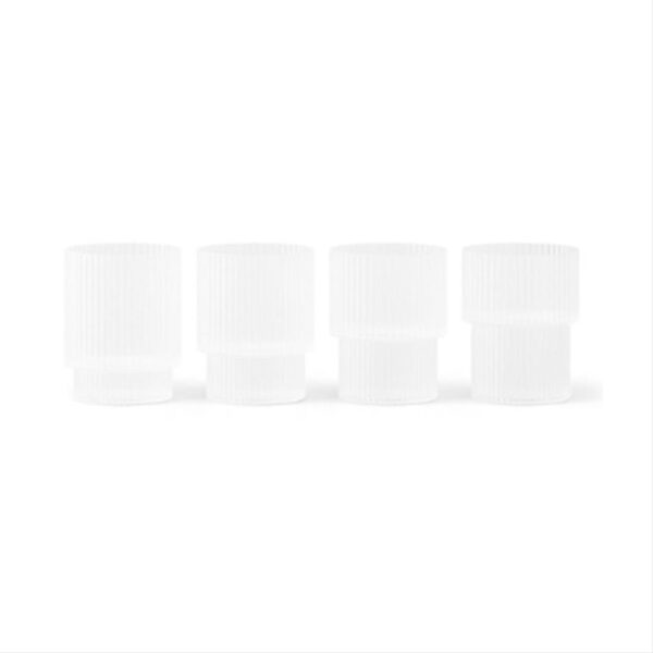 Ripple-Glasses-Set-of-4-Frosted