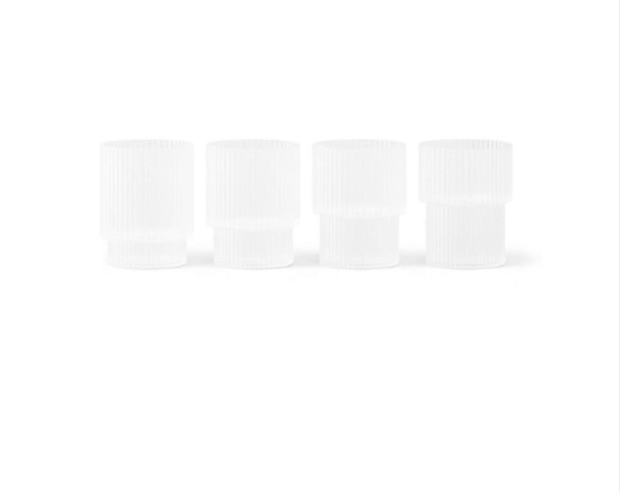 Ripple-Small-Glasses-Set-of-4-Frosted