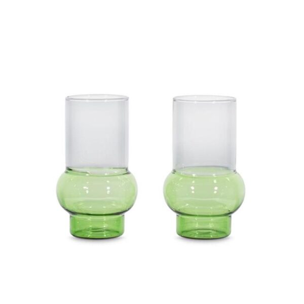 Bump-Tall-Glasses-Green-Set-of-2