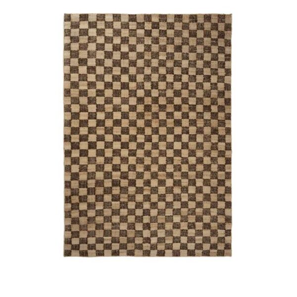 Check-Wool-Jute-Rug--Coffee-Natural--140x200
