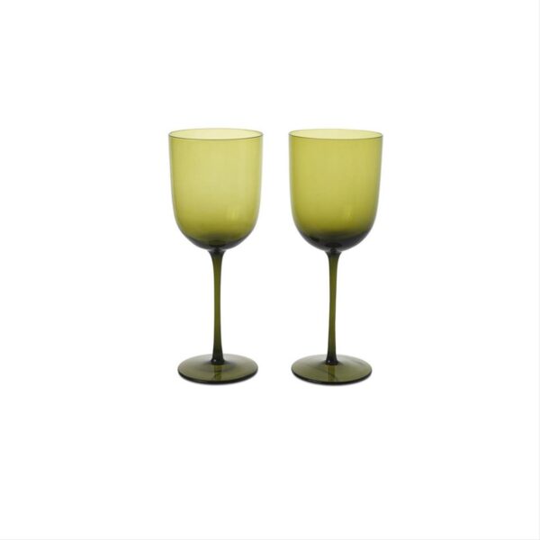 Host-Red-Wine-Glasses-Set-of-2-Moss-Green