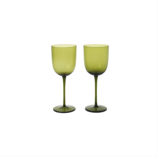Host-White-Wine-Glasses-Set-of-2-Moss-Green