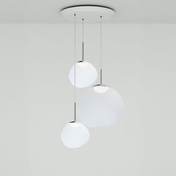 Melt-Pendant-System-Trio-Round-Opal--Silver-LED