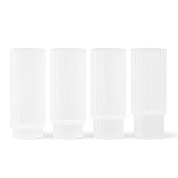 Ripple-Long-Drink-Glasses--Frosted-Set-of-4