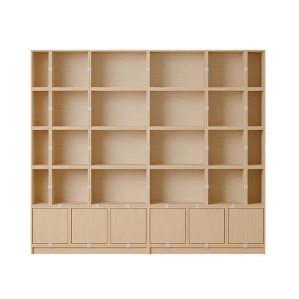Stacked-Storage-Bookcase--Configuration-1--Oak