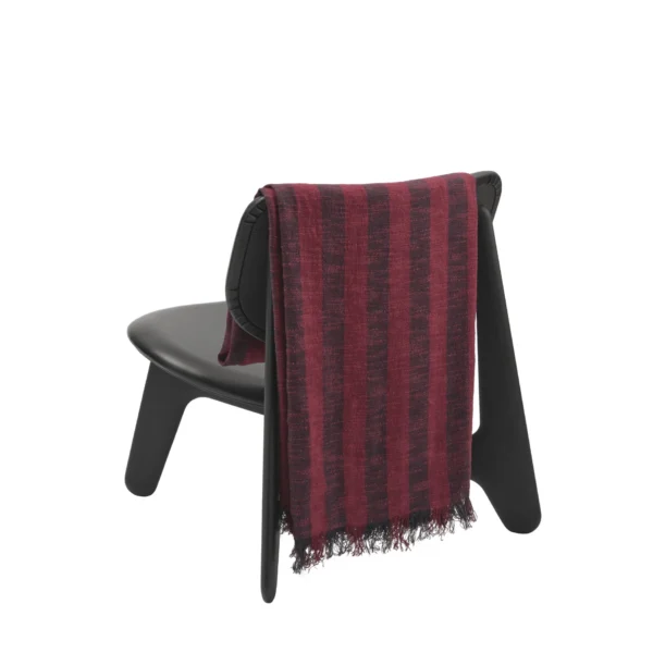 Band Throw / Burgundy Linen Blend