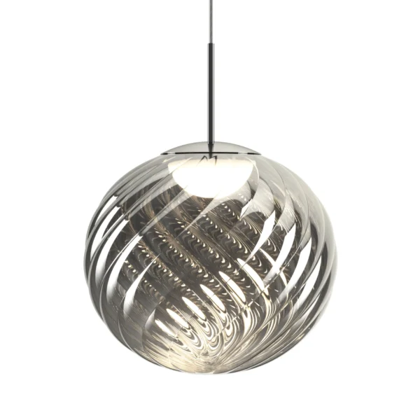 Whirl Pendant Large / Silver Polished