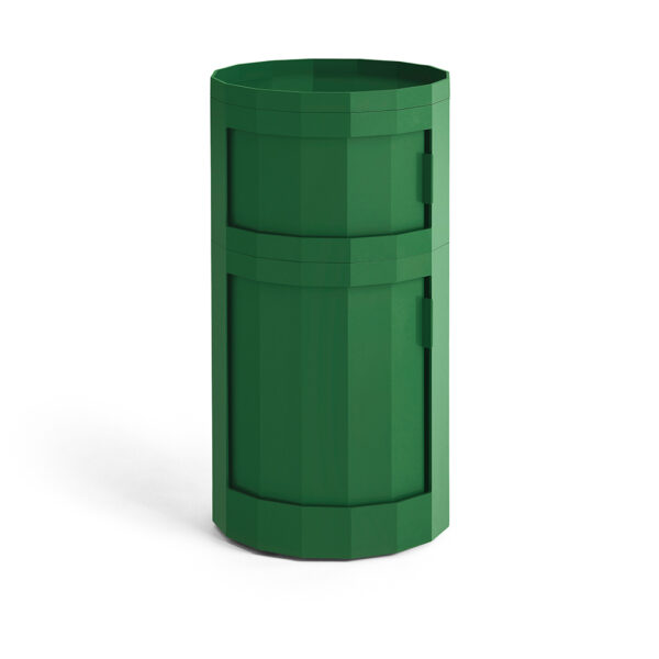 Facet Cabinet 110 incl. feet and castors 1 Large + 1 Small door Spinach green