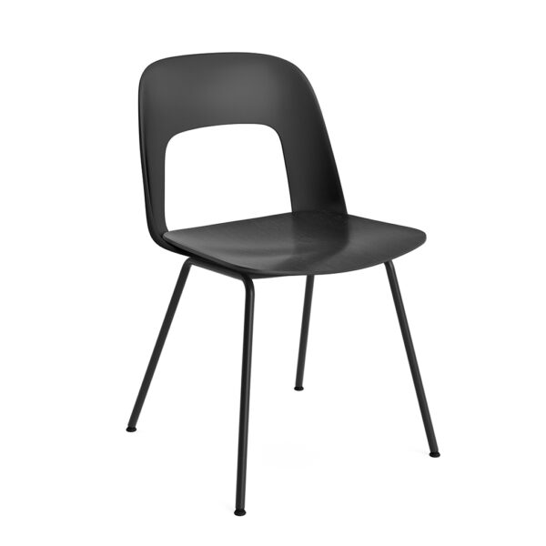 Layout Chair 112 / Black Base / Black / Black Oak Veneer Seat