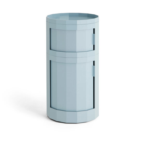 Facet Cabinet 110 incl. feet and castors 1 Large + 1 Small door Misty blue