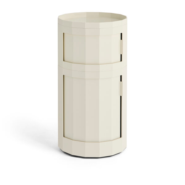 Facet Cabinet 110 incl. feet and castors 1 Large + 1 Small door Eggshell