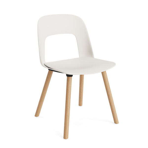 Layout Chair 121 / Solid Oak / White